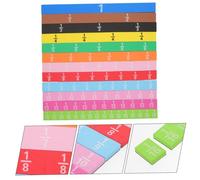 NUOBESTY Magnetic Fraction Tiles Educational Math Learning Manipulatives for Montessori Math Materials Logical Thinking Development Compact Portable