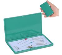 NUOBESTY Magnetic Needle Holder Small Portable Sewing Needle Box Compact Storage Case for Embroidery Knitting and Hand Sewing Tools 4.33X2.60X0.39 Inches
