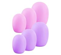 NUOBESTY Makeup Brush Cover 6pcs Silicone Holders with Cleaning Function for Concealer and Foundation Brush Travel Storage
