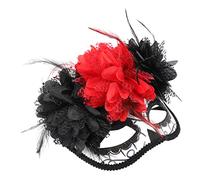 NUOBESTY Masquerade Mask Halloween Costume Venetian Floral Eye Cover Masquerade for Women Cosplay Masks Mardi Gras Eye Cover Mexican Costume Day of The Dead Mask Half Flowers Plastic Prom
