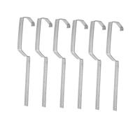 NUOBESTY Metal Gutter Support Brackets Rain Gutter Accessories 6 Pcs Iron Heavy Duty Silver Weather Resistant for Stable and Efficient Outdoor Drainage