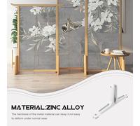 NUOBESTY Metal Room Divider Base Wheels, Thickened Privacy Screen Holder Stand for Office and Home Partition Support Brackets, White Mobile Screen Partition Clamp for Living Room and