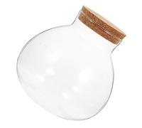 NUOBESTY Micro Landscape Ecological Glass Bottle Terrarium Container with Cork Stopper Transparent DIY Plant Holder for Miniature Gardens and Home Decoration Compact Canister