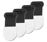 NUOBESTY Micro USB Dust Plug 4Pcs Black Silicone Charging Port Cover with Adhesive, Small Portable Protection Sleeve for Phone Charging Ports in Daily Use