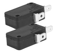 NUOBESTY Microwave for Universal Compatibility, 2pcs Door Normally Open Micro Switches Replacement Parts with 2-pin Normally Open Design Plastic and Metal Material Household Appliances