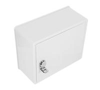 NUOBESTY Milk Crate Easy Installation with Spacious Interior Wall Mounted Lockable Plastic Milk Storage Box Modern White Storage Container for Home Supplies and Outdoor Use