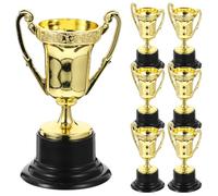 NUOBESTY Mini Trophies, 10pcs Gold Trophy Award Trophy Cup for Kids Plastic Small Trophies for Party Favors, Rewards, Winning Prizes, Competitions, Tournaments