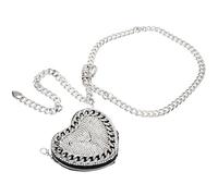 NUOBESTY Mini Waist Bag Crossbody Bag for Women with Rhinestone Decor and Chain, Silver Pu Practicable and Good for Storing Small Items, for Dating and Working
