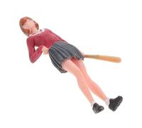 NUOBESTY Miniature Baseball Uniform Girl Figurine Sturdy Doll for DIY Trains Architectural Scenes Tiny People Model for Creative Imagination Sports Enthusiasts