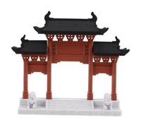 NUOBESTY Miniature Chinese Archway Gate Model Ancient Architecture Aquarium Decor Micro Landscaping Statue for Bonsai Garden Home Ornament DIY Assembly Cultural Elegance