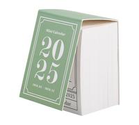 NUOBESTY Miniature Desk Calendar 2025 Tear Off Calendar 2025 Tear-off Pages 365 Daily Desktop Calendar 2025 Tear Off Daily Calendar Memo Pad Calendar for Home Office Green