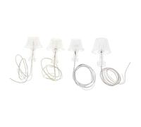 NUOBESTY Miniature Dollhouse Table Lamp Set 4Pcs with Wiring Small Glowing Lights for Diy Craft Projects and Dollhouse Decoration