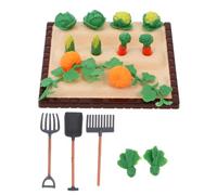 NUOBESTY Miniature Farm Tool & Vegetable Set - Mini Allotment Plants, Micro Landscape Model, Resin Mini Farm Figurines for Garden Diorama, Home & DIY Craft Decor