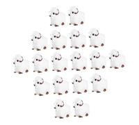 NUOBESTY Miniature Sheep Figurines, 20pcs Tiny Resin Sheep for Micro Landscape and Diy Terrarium Crafts, Moss Ornament for Garden Decor and Plant Pots