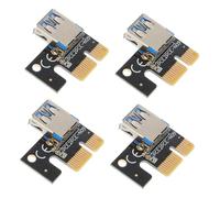 NUOBESTY Mining Riser Cards Stable Characteristics and Sturdy Pcb Material with USB 3.0 Pci-e 1x to 16x 4pcs for Mining and Computer Expansion