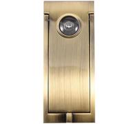 NUOBESTY Modern Square Door Knocker with Peephole, Zinc Alloy Construction, Solid and Reliable Performance, Stylish Front Door Hardware for Enhanced Security and Contemporary Homes