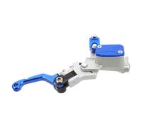 NUOBESTY Motorcycle Front Brake Master Blue Cylinder Folding Handle Lever | Stainless Steel Plastic Construction, Ergonomic Design, Universal Fit for Dirt Bikes and Road Motorcycles