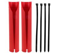 NUOBESTY Motorcycle Front Fork Protective Cover Set, Red Plastic Shock Absorber Boots Sleeve for Off-Road Dirt Bikes, Front Fork Protector Guard for Mountain and Racing Motorbike