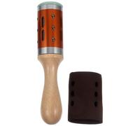 NUOBESTY Moxibustion Rod Moxa Stick Mini Body Warm Jade Massage Stick with Rotary Rolling Bearing, Orange Wood Aluminium Jade, for Face and Body Moxibustion Color