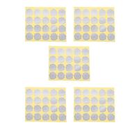 NUOBESTY Multi-Function Seal Stickers for Notes and Bread Bags, 5 Sheets of Convenient PVC Envelope Seals in Silver Colour, for Office and School Use