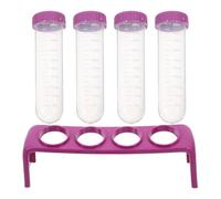 NUOBESTY Multi-functional 4-hole Plastic Test Tube Rack for Laboratory Use with Accurate Measurements, Suitable for Scientific Experiments and Beginners or Experienced Laboratory Personnel,