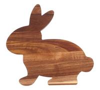 NUOBESTY Multi-Functional Cheese Tray Bunny Shaped Wooden Cutting Board 12.6x8.7x0.8inch Wood Resistant to Warping Hardwearing Material Creative Design for Spring Parties Kitchen Decor