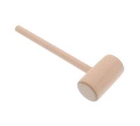 NUOBESTY Multifunctional Wooden Hammer with Polished Handle for DIY Leatherworking and Woodworking Crafts Durable Medium Sized Mallet for Artisans and Home Projects