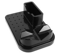 NUOBESTY Nail Drill Bit Holder Organizer Case with 24 Place Holes Impact-Resistant Black Plastic Nail Art Tools Organizer Box and Manicure Station