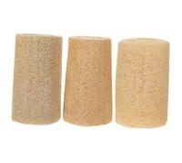 NUOBESTY Natural Loofah Hamster Chew Toys for Molar Health and Mental Stimulation - 3Pcs Brown Pet Playthings for Small Animals Including Chinchillas Rabbits in Home Cages