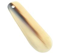 NUOBESTY Natural Ox Horn Shoe Extractor with Anti-rust and Heat-resistant Features Extra Long Handled Shoe Lifter Tool for Women and Elderly Random Color
