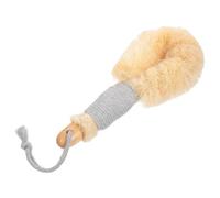 NUOBESTY Natural Sisal Hemp Shower Body Scrubber with Long Wooden Handle for Comfortable Bathing and Skin Exfoliating, Back Exfoliating Scrubber for Shower Use