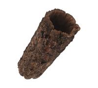 NUOBESTY Natural Wooden Hollow Log Reptile Hide for Crested Geckos and Bearded Dragons, Simple to Clean Versatile Habitat Decoration for Terrarium and Aquarium, Coffee Colour Reptile Cave