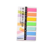 NUOBESTY Neon Sticky Tabs 20 Sheets Pet Page Markers Fluorescent Memo Notes for Office and School Use