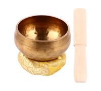 NUOBESTY Nepal Tibetan Singing Bowl Set for Meditation and Yoga with Copper Bowl and Wooden Striker, Producing Gentle and Peaceful Sound to Dispel Distractions and Enhance Relaxation