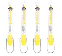 NUOBESTY Newton Force Meter Spring Scale 4Pcs Mechanical Cylindrical Dynamometer with S-Hook for Gravity and Tension Measurement in Classroom Use