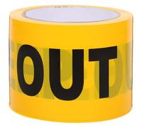 NUOBESTY Non-Adhesive Yellow Keep Out Tape Roll 7.5Cm X 100M, Crime Scene Warning Tape for Safety and Caution Barricade