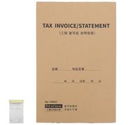 NUOBESTY Note Receipt Book Canary Invoice Pad for Small Business Order Pads Pages Financial Records Tax Invoices