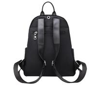 NUOBESTY Oxford Cloth Travel Backpack Women Waterproof for Outdoor Use | Large Capacity, Black Color, Single or Double Shoulder Carry, External Headphone Hole