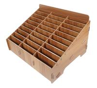 NUOBESTY Phone Box, 30 Grids Cell Phone Box Wooden Cell Phone Holder Classroom Mobile Phone Holder Desktop Storage Box for Office, Classroom Phone Rack Display