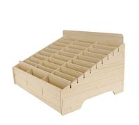 NUOBESTY Phone Holder, 30 Grids Mobile Phone Storage Box Wooden Desktop Storage Box Mobile Organizer Holder for Office, Classroom