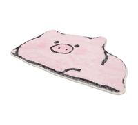 NUOBESTY Pig Cartoon Anti-slip Water Absorbent Bath Mat 40x60cm Thick Plush Door Rug for Bathroom Bedroom Indoor Entryway