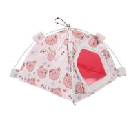 NUOBESTY Pink Hamster House Tent for Small Pets Made of Canvas and Plush Providing a Comfortable Sleeping Spot and Safe Secure Hideout Suitable for Ferrets and Hedgehogs in Seasons