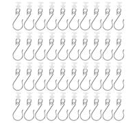 NUOBESTY Plastic Curtain Pulley Hooks 30Pcs Sturdy and Deformation-Resistant for Window and Bathroom Curtain Rail Accessories