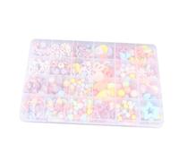 NUOBESTY Plastic DIY String Beads Kit Bright Colors Necklace Making Set for Creative Play and Imaginative Development