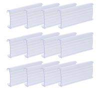 NUOBESTY Plastic Label Holder Clip for Storage Solutions and Organizing Items 30pcs Sturdy Plastic Material with Minimalist Design for Wire Shelves and Baskets