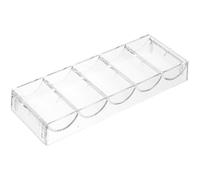 NUOBESTY Poker Large Capacity with Five Grid Design Acrylic Chip Tray