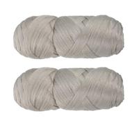 NUOBESTY Polypropylene Wig Hair Wire 2Pcs Light Grey Long Straight Braid Hair Wire and Braiding