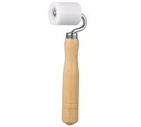 NUOBESTY Pom and Wood Wallpaper Seam Roller Tool for DIY Home Decoration Pressure Roller for Thick Non-Woven Fabric Foil Wallpapers Prevents Lifting Wall Corners