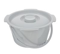 NUOBESTY Portable Adult Chamber Pot with Handle, Plastic Night Spittoon Urinal for Elders and Pregnant Women, Compact Design with Flat Base, Reusable Bedside Commodes for Bathroom Safety