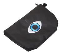 NUOBESTY Portable Black Evil Eye Cosmetic Bag Travel Makeup Organizer Pouch Made of Sturdy Polyester for Fitness and Camping Accessories Storage